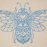 Stickdatei Set 4 Bienen sommerliche Linart Stickerei - Sewando