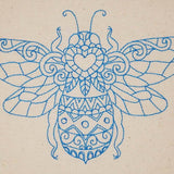 Stickdatei Set 4 Bienen sommerliche Linart Stickerei - Sewando