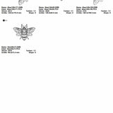 Stickdatei Set 4 Bienen sommerliche Linart Stickerei - Sewando