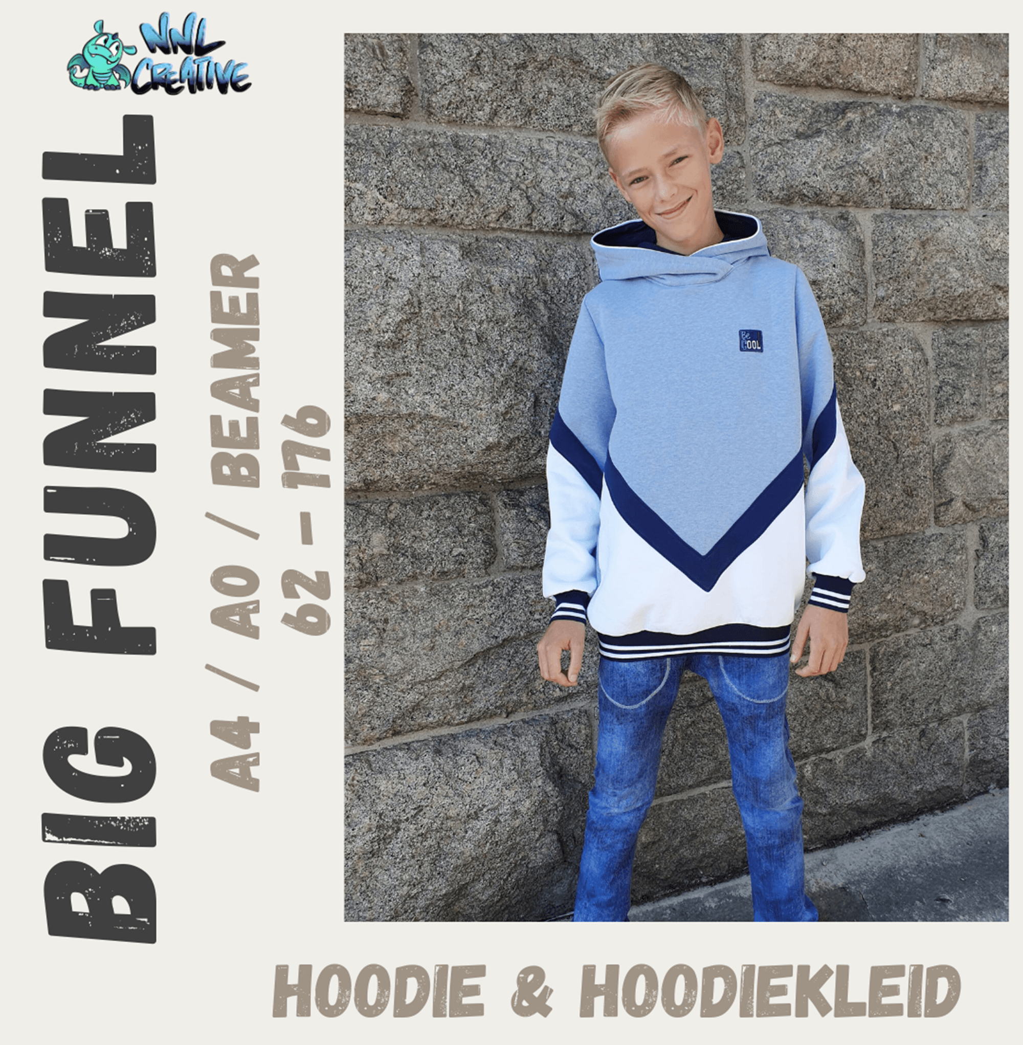 Schnittmuster *Big Funnel Hoodie & Hoodiekleid* Gr. 62-176 - Sewando