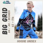 Schnittmuster *Big Grid Hoodie* UNISEX Gr. 62-176 - Sewando