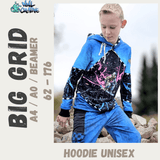 Schnittmuster *Big Grid Hoodie* UNISEX Gr. 62-176 - Sewando