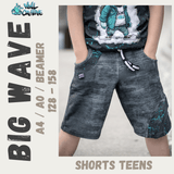 Schnittmuster *Big Wave Shorts* Version Teens Gr. 128-158 - Sewando