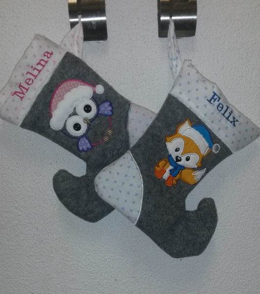 Stickdatei Weihnachten Tiere Applikation 13x18 Set 220 - Sewando