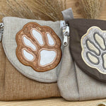 Stickdatei Tasche Big Paw 18x25, In The Hoop Bag mit 3 Reißverschlusstaschen - Sewando