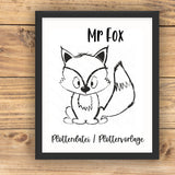Plotterdatei "Mr. Fox" auch zum Drucken