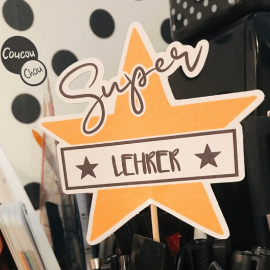 Plotterdatei Superstar Lehrer Lehrerin svg dxf - Sewando