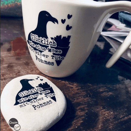 Plotterdatei Glückliche Möwe svg dxf - Sewando