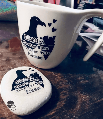 Plotterdatei Glückliche Möwe svg dxf - Sewando