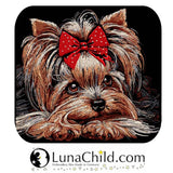 Stickdatei Yorkshire Terrier "Birdie" - realistisch - FÜR DUNKLE STOFFE