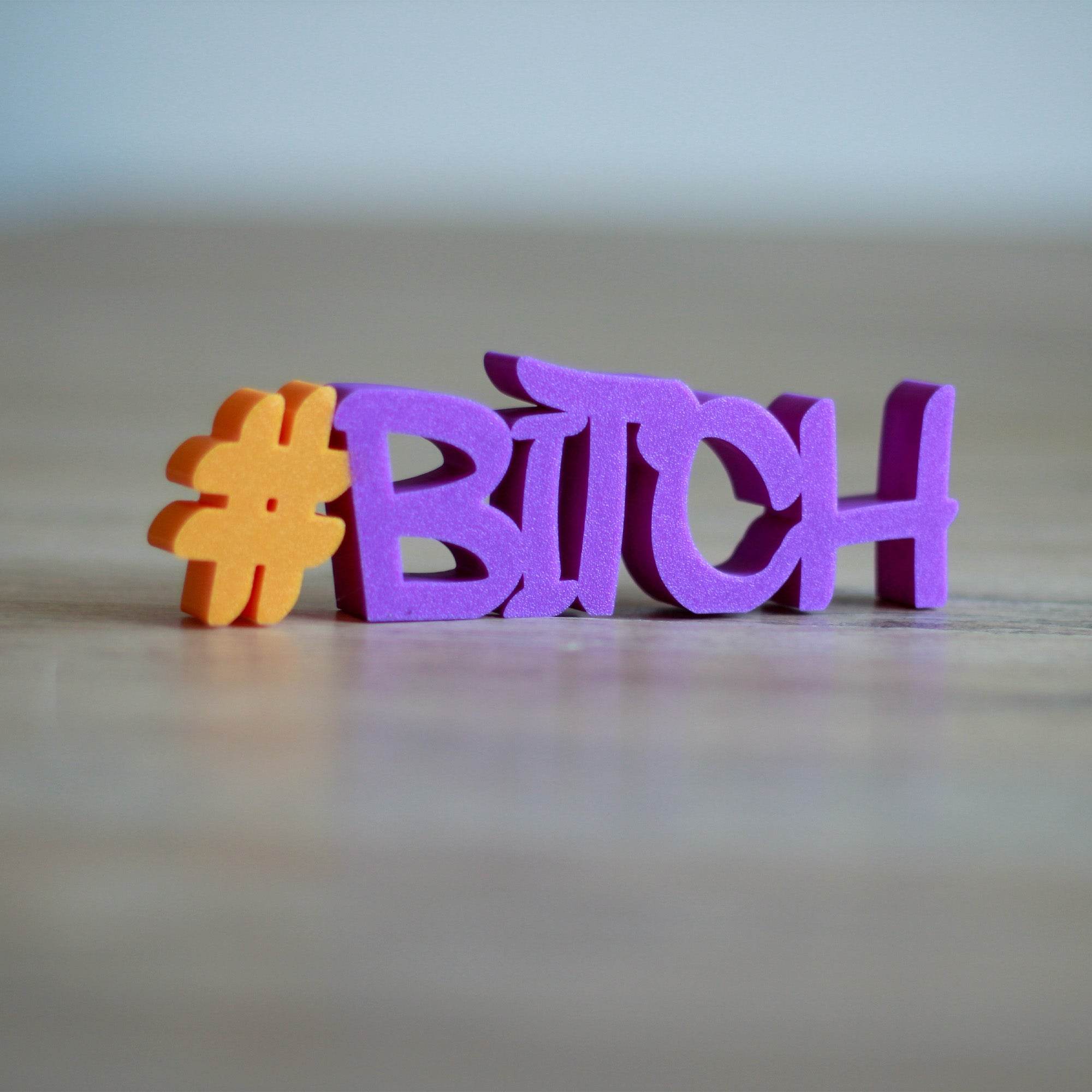 3D Druck Datei – Schriftzug #Bitch - Sewando