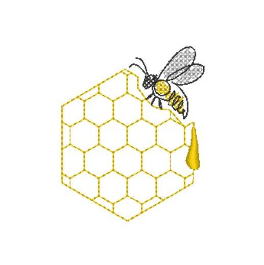 Stickdatei - Bienen-Monogramme A-Z - Sewando