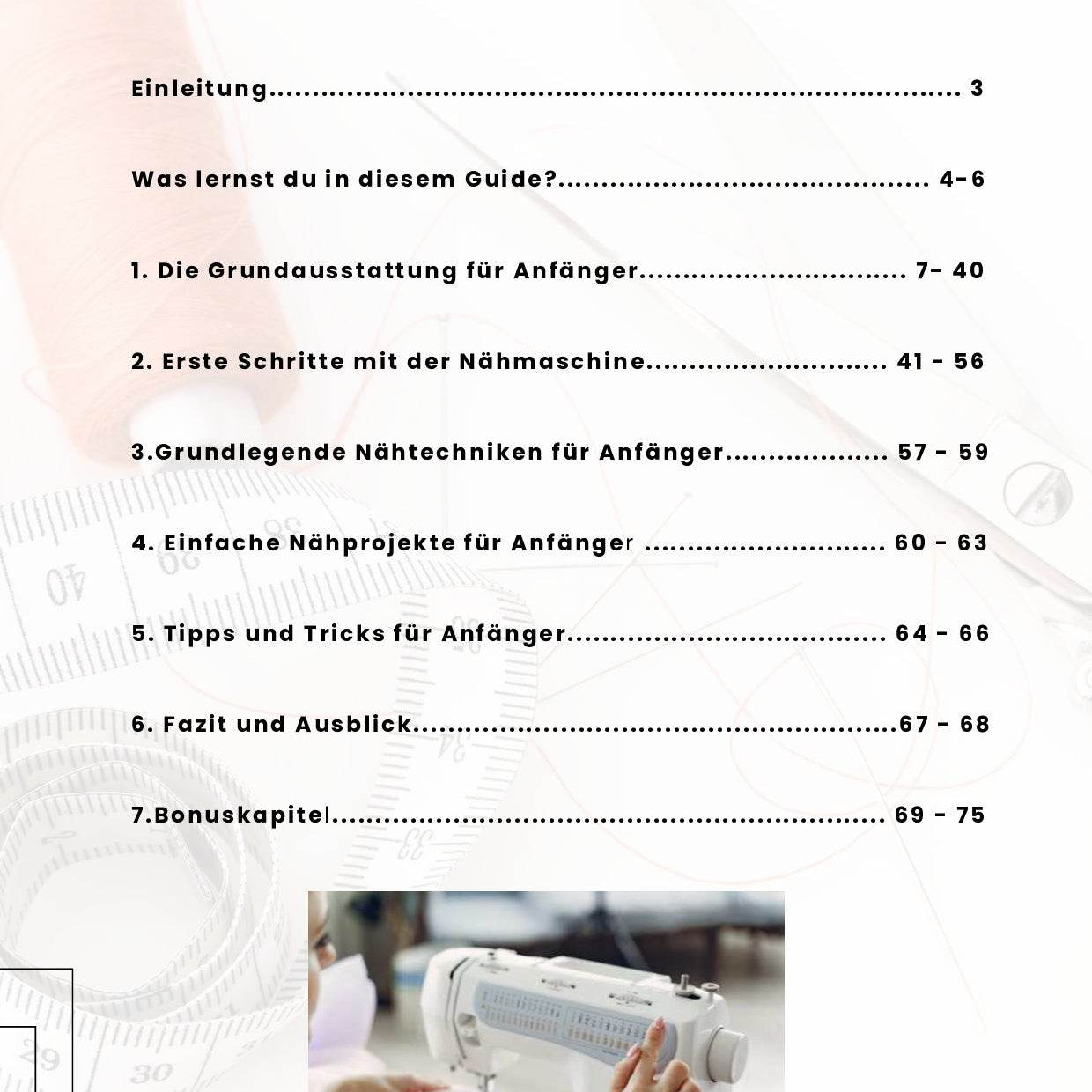 PDF- NÄHGUIDE 6 Nähtechniken für Anfänger + Bonus : - Sewando