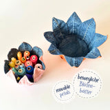 Blüten-Utensilo nähen, Foto-Anleitung, Schnittmuster in 3 Größen