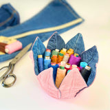 Blüten-Utensilo nähen, Foto-Anleitung, Schnittmuster in 3 Größen