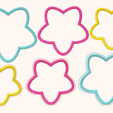 Stickdatei "Deko Blume Finchen" 5-blättrig mit Applikation