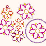 6x Stickdatei "Bundle Blume Lisa" ITH und Satinstick