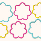 6x Stickdatei "Deko Blume Susi" 7-blättrig mit Applikation