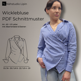 Wickelbluse Schnittmuster PDF Damen | Wrap Blouse Sewing Pattern