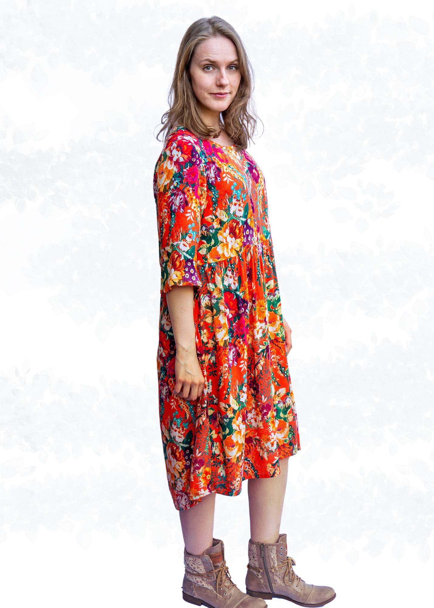 Schnittmuster Marie – Boho Bluse & Kleid mit Saumrüsche Gr. 34-50 / BU 80-116 - Sewando