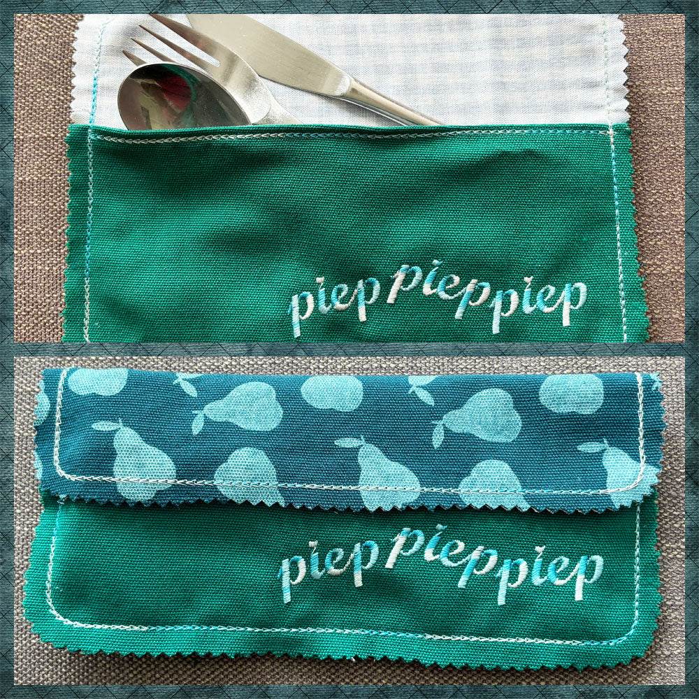 4x Stickdatei Besteckmappe Mahlzeit - Sewando