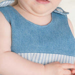 Baby Latzhosen Schnittmuster Digitaler Download Nähprojekt Bundle Drei Stilvarianten Wendeoverall Design Knopfträger Option Elastischer Saum Detail Sommer Babykleidung Größenbereich Neugeboren bis fünf Jahre Anfängerfreundliche Anleitung mit Foto