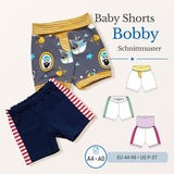 Schnittmuster Bobby – Knieumspielende Babyshorts / Sommerhose Gr. 44-98