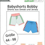 Bobby – Knieumspielende Babyshorts / Sommerhose Gr. 44-98 - Sewando