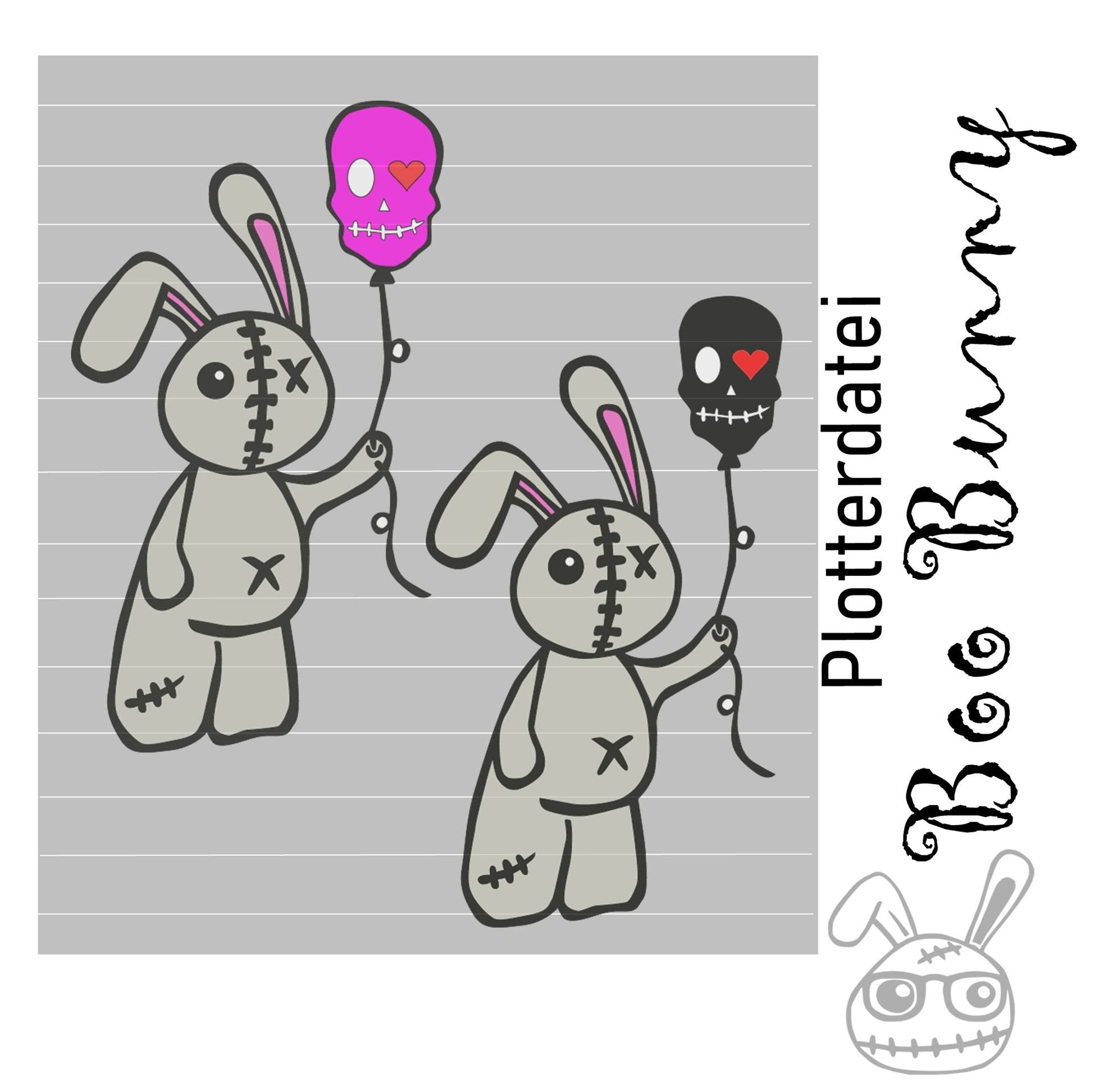 Plotterdatei Boo Bunny , PNG, DXF, SVG - Sewando