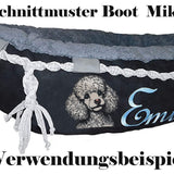 Stickdatei Applikation Pudel "Darsy" - realistisch - FÜR HELLE & DUNKLE STOFFE
