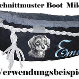 Stickdatei Rauhaardackel Dackel "Fonzie" - realistisch - FÜR DUNKLE STOFFE