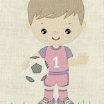 Stickdatei Fußball Junge mit Ball Set 959 - Sewando