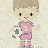 Stickdatei Fußball Junge mit Ball Set 959 - Sewando