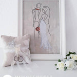 Brautpaar Stickdatei – Zartes Hochzeitsmotiv mit romantischer Umarmung - Sewando