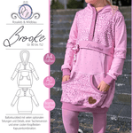 Schnittmuster Hoodie Kleid Brooke Gr. 80 bis 152 - Sewando