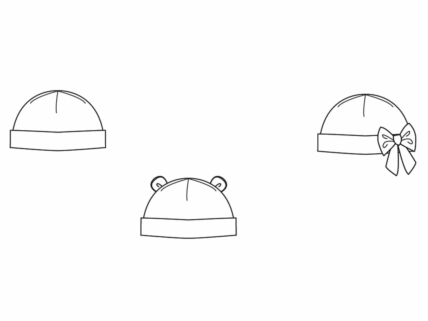 BUBU Baby Mütze in 3 Modellvarianten Schnittmuster Ebook pdf Schnittmuster PDF Ebook download Patternforkids 