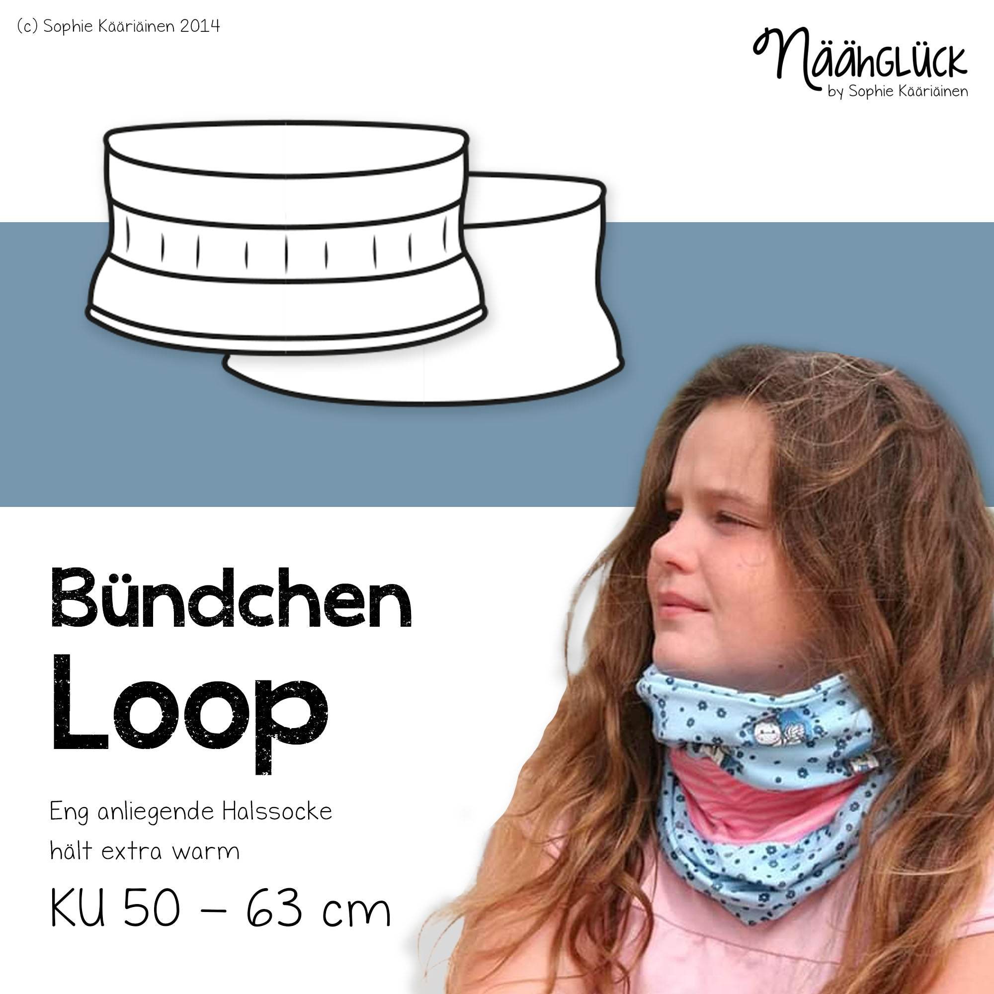 Schnittmuster Bündchenloop (Kopfumfang 50 - 62 cm) - Sewando