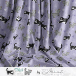 Stoffdesign - Büsi Bande - Katzen flieder - nicht exkusiv - Sewando