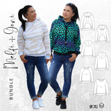 Bundle Hoodie MELFI + Raglanhoodie GONI Gr. 32-56 Schnittmuster PDF Ebook