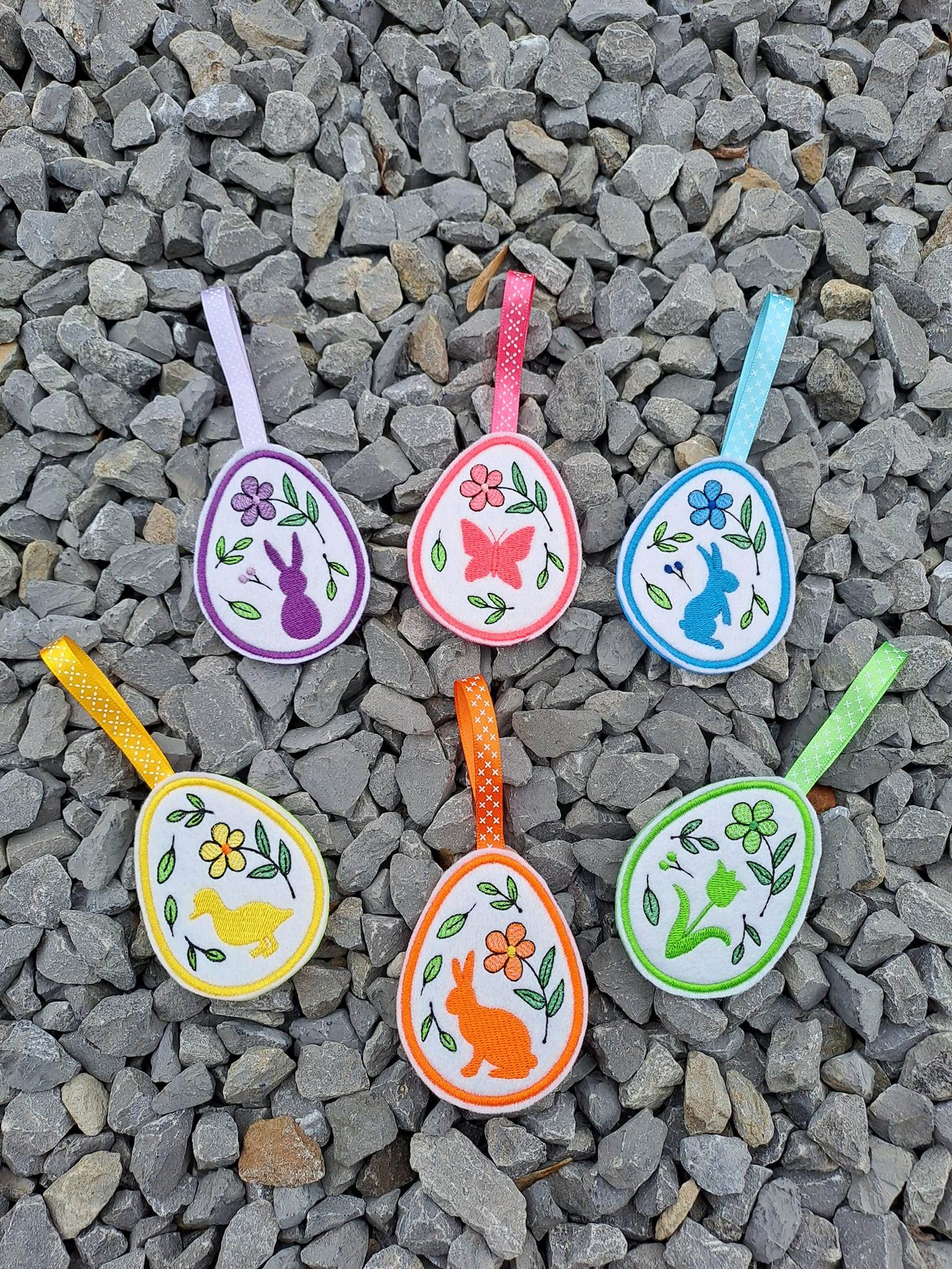 Stickdatei Set Ostersillhouetten Scherenschnitte Frühlingsdeko & Frohe Ostern - Sewando