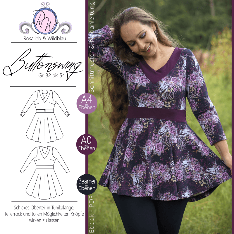 Schnittmuster Buttonswing Gr. 32 bis 54 - Sewando