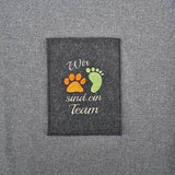 Stickdatei Hund Wir sind ein Team Pfote Füsse Set 451 - Sewando
