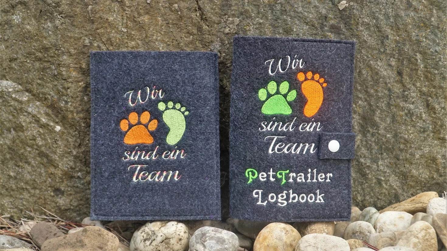 Stickdatei Hund Wir sind ein Team Pfote Füsse Set 451 - Sewando