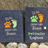 Stickdatei Hund Wir sind ein Team Pfote Füsse Set 451 - Sewando