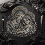 Stickdatei Maria Josef Jesus realistisch - realistisch - FÜR DUNKLE STOFFE - Sewando