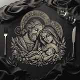 Stickdatei Maria Josef Jesus realistisch - realistisch - FÜR DUNKLE STOFFE - Sewando