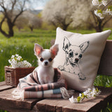 Stickdatei Chihuahua kurzhaar  "Aage" - realistisch - FÜR HELLE STOFFE