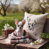 Stickdatei - WENIGER STICHE - Chihuahua "Aage" "- realistisch - FÜR HELLE STOFFE