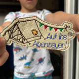 Stickdatei Camper Camping Anhänger Schlüsselanhänger ITH - Sewando