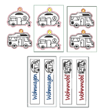 Stickdatei ITH Schlüsselanhänger Camping Wohnwagen Wohnmobil - Sewando